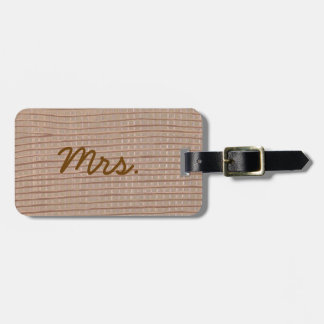 Mrs. Rustic Burlap Personalized Luggage Tags