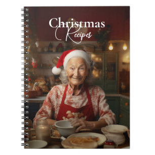 Mrs Santa Baking Cake Notebook