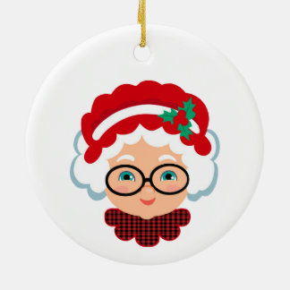 Mrs Santa Claus Ceramic Ornament