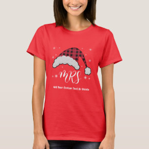 Mrs Santa Claus Christmas Couples Matching Pajamas T-Shirt