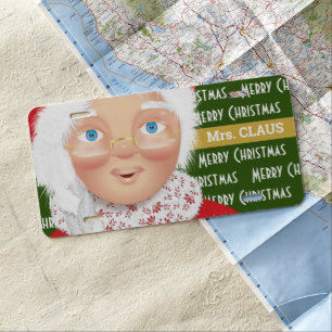Mrs Santa Claus Christmas Vanity License Plate