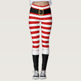 Santa Claus Costume Glitter Christmas Leggings