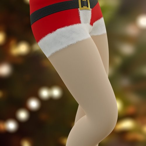 Mrs Santa Claus Shorts Funny Christmas Costume Leggings