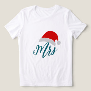 Mrs Santa Womens Christmas Shirt - Couples Tee