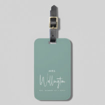 Mrs Script Custom Name Newlywed Honeymoon Luggage Tag