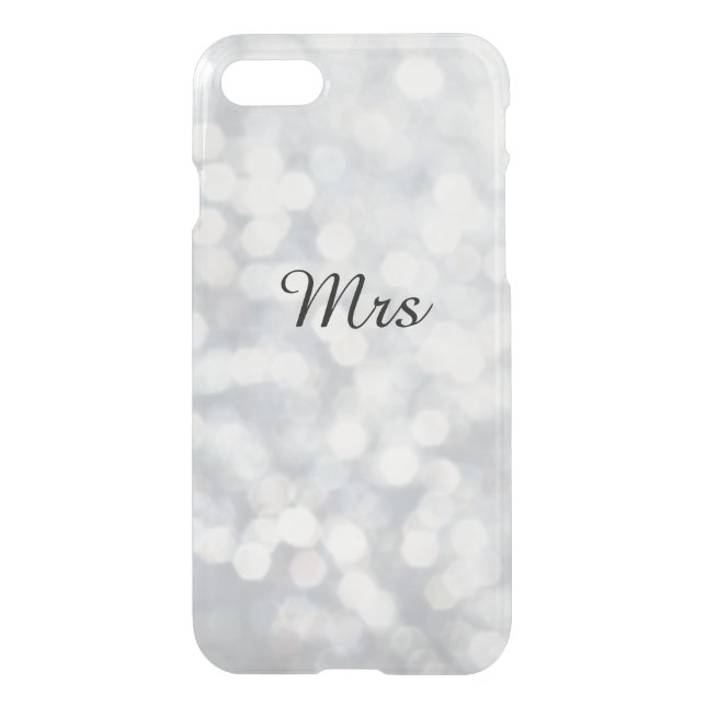 Mrs Silver Sparkles iPhone 7 Case (Back)