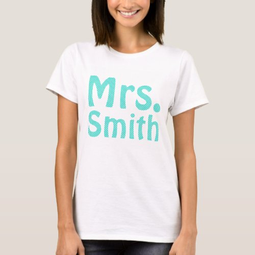 Mrs Smith Turquoise Polka Dots T_Shirt