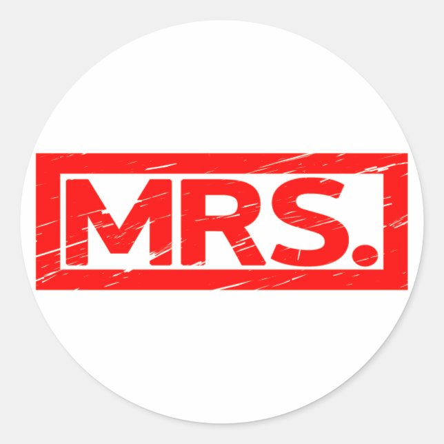 Mrs. Stamp Classic Round Sticker (Front)