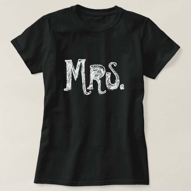Mrs. t shirts for the bride / wife (Design Front)