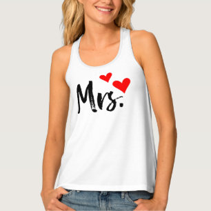 Mrs. Tank Top – Cute & Modern Heart Design