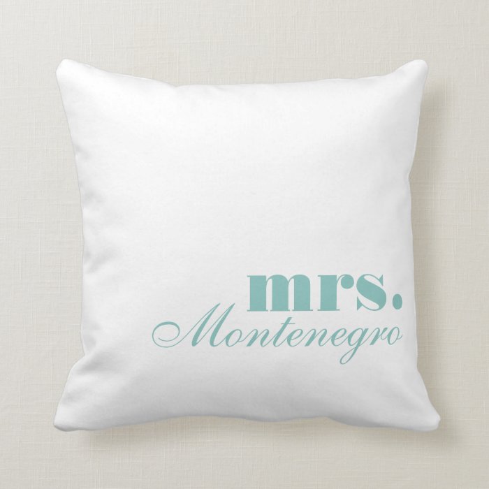Mrs. Throw Pillows  Mr. and Mrs. Throw Pillow Set