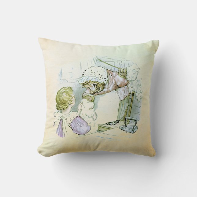  Mrs. Tiggy-Winkle 1   Tissue Paper Throw Pillow (Front)