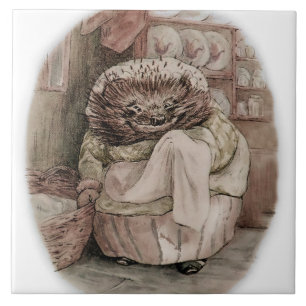 “Mrs Tiggy-Winkle the Hedgehog” by Beatrix Potter Ceramic Tile