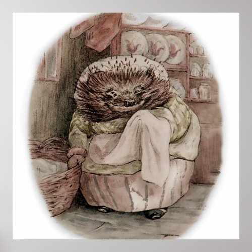 Mrs Tiggy_Winkle the Hedgehog by Beatrix Potter Poster