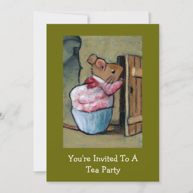 Mrs. Tittlemouse (Beatrix Potter) Tea Party Invite (Front)
