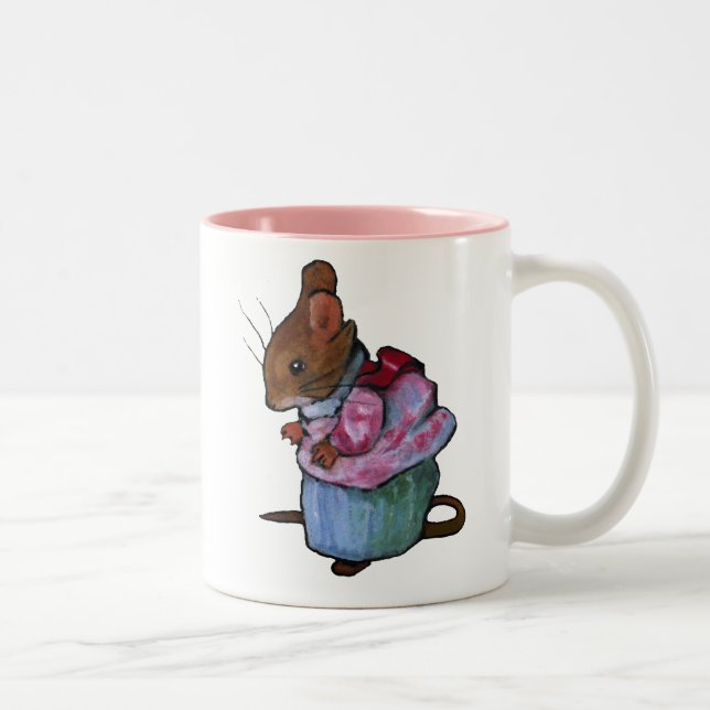   Mrs. Tittlemouse: Oil Pastel Two-Tone Coffee Mug (Right)