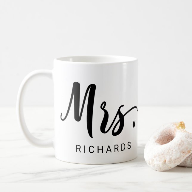 MRS. Typography Coffee Mug (With Donut)