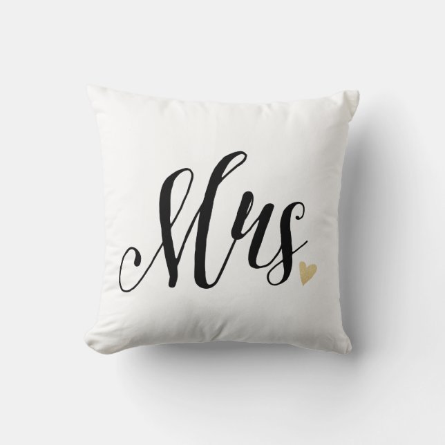 Mrs. Wedding,Anniversary Throw Pillow (Front)