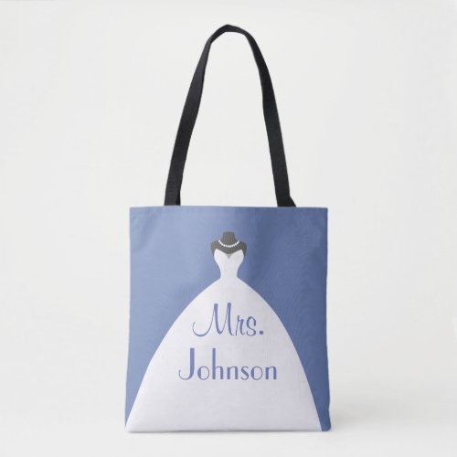 Mrs Wedding Gown Tote Bag
