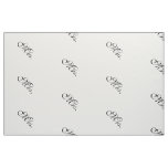 Mrs. wedding initial black white modern custom fabric