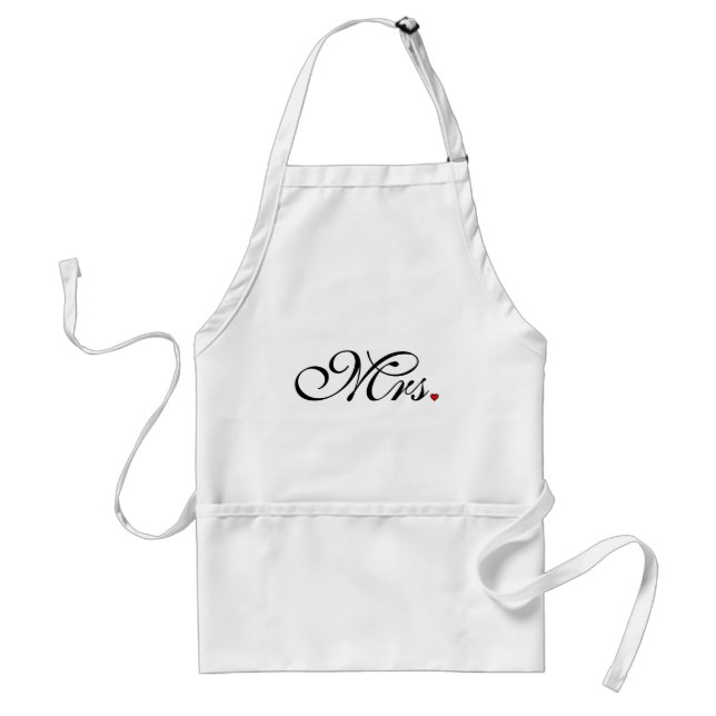 Mrs. Wife Bride His Her Newly Weds Adult Apron (Front)