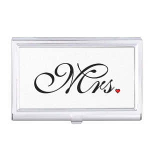 Mrs. Wife Bride His Her Newly Weds Case For Business Cards