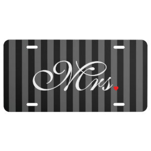 Mrs. Wife Bride His Hers Newly Weds License Plate