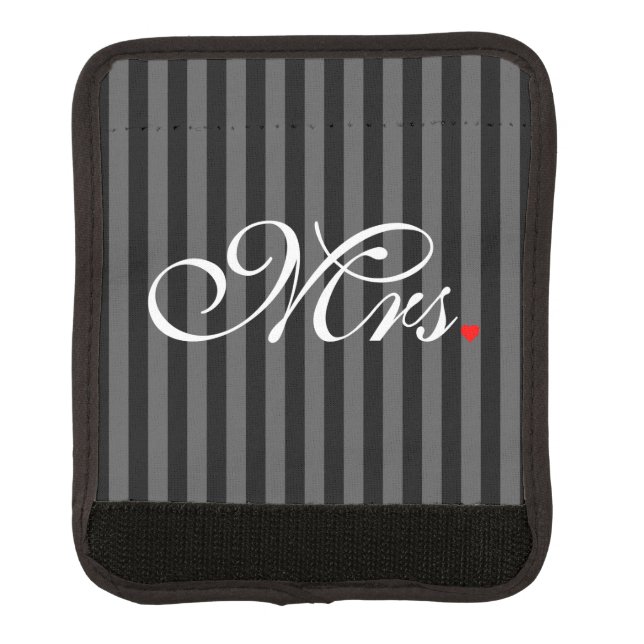 Mrs. Wife Bride His Hers Newly Weds Luggage Handle Wrap (Front)