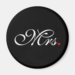 Mrs. Wife Bride His Hers Newly Weds Magnet