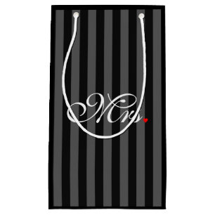 Mrs. Wife Bride His Hers Newly Weds Small Gift Bag