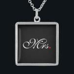 Mrs. Wife Bride His Hers Newly Weds Sterling Silver Necklace<br><div class="desc">A classic monogram for Mr. and Mrs. for newly weds established couples mom dad girlfriend or boyfriend. A perfect last minute gift idea. Mr. and Mrs. Husband Wife His Hers Newly Weds on a custom gift to wear or to share. Use the "Message" link to contact us with your special...</div>