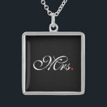 Mrs. Wife Bride His Hers Newly Weds Sterling Silver Necklace<br><div class="desc">A classic monogram for Mr. and Mrs. for newly weds established couples mom dad girlfriend or boyfriend. A perfect last minute gift idea. Mr. and Mrs. Husband Wife His Hers Newly Weds on a custom gift to wear or to share. Use the "Message" link to contact us with your special...</div>