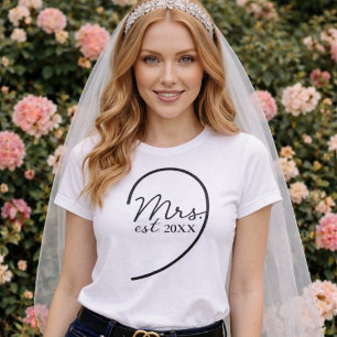 Mrs. Wifey Honeymoon Just Married Wedding T-Shirt