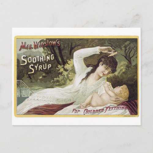 Mrs Winslows Soothing Syrup For Teething Babies Postcard