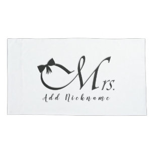 Mrs. with Bow Pillow Case