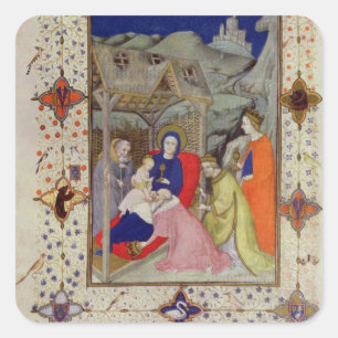 MS 11060-11061 Hours of Notre Dame: Sexte, Adorati Square Sticker