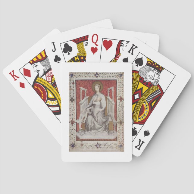 MS 11060-11061 The Virgin suckling the infant Jesu Poker Cards (Back)