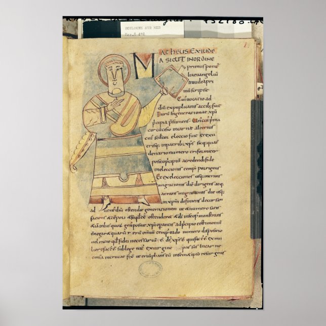 Ms 18 f.8 St. Matthew the Evangelist Poster (Front)