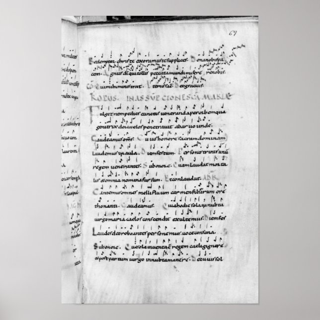 Ms 18 fol.69 Assumption from 'Troparium' Poster (Front)