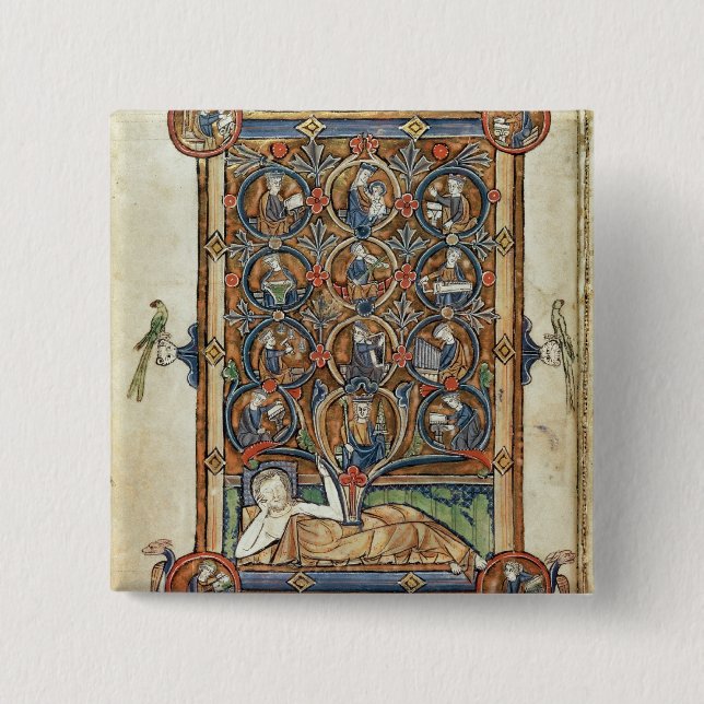 Ms 21926 The Tree of Jesse from a psalter Button (Front)