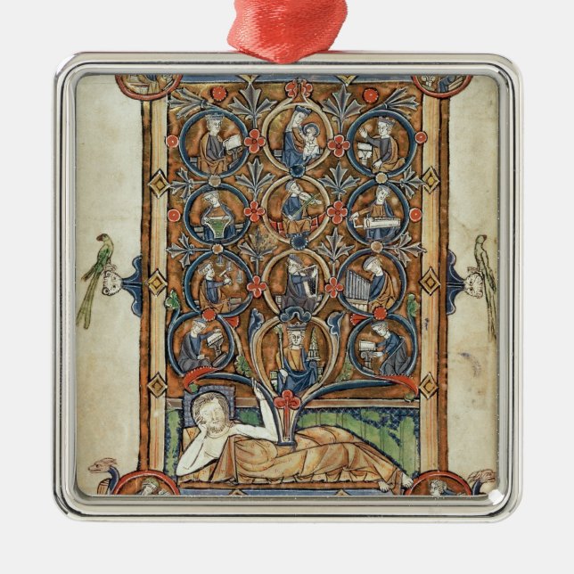 Ms 21926 The Tree of Jesse from a psalter Metal Ornament (Front)