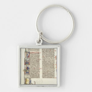 Ms 21 f.167v Construction of a Tower Keychain