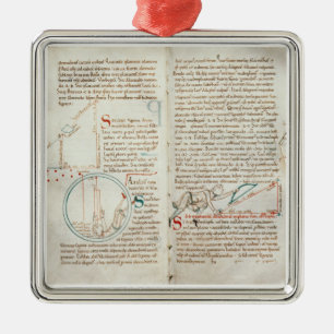 Ms 235 f.32 & 33 Geometry, from a 'Traite d'Astron Metal Ornament