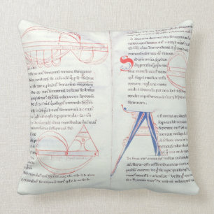 Ms 237 f.47-48 Musical intervals from Boetius's Mu Throw Pillow