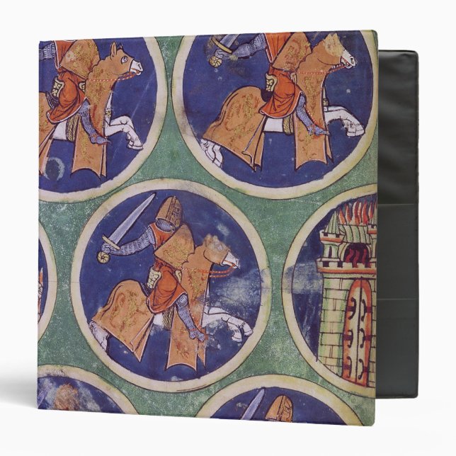 Ms 3516 fol.217v Five Knights Binder (Front/Inside)