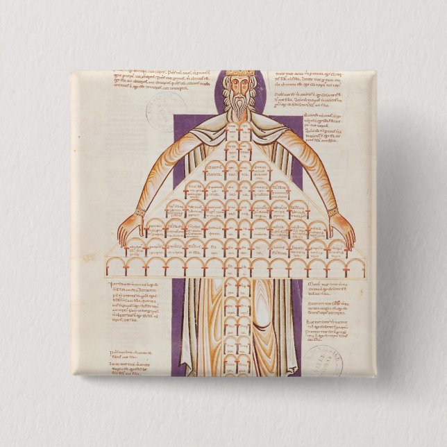 Ms 354 fol.256v Tree of Consanguinity Pinback Button (Front)