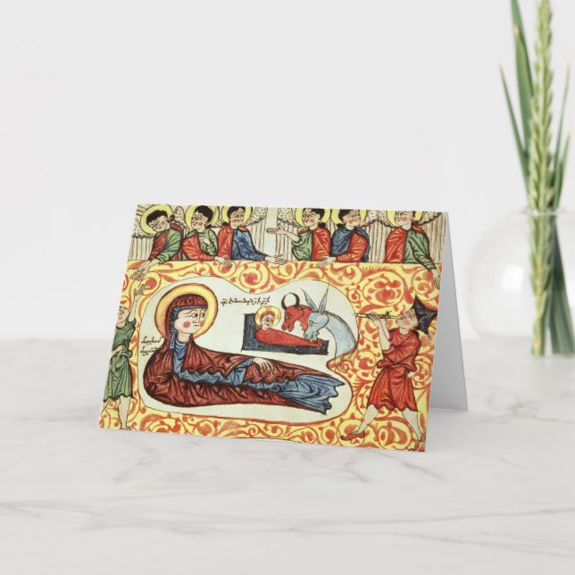 Ms 404 fol.1v The Nativity, from a Gospel Holiday Card (Front)