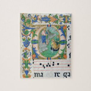 Ms 515 f.1r The Miraculous Draught of Fishes, from Jigsaw Puzzle