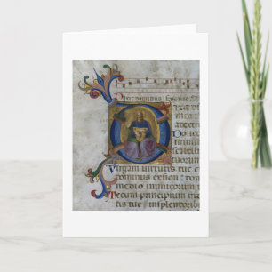 Ms 531 f.169v Historiated initial 'D' depicting Ki Note Card