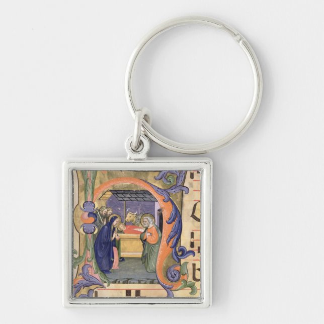 Ms 571 f.6r Historiated initial 'H' depicting the Keychain (Front)